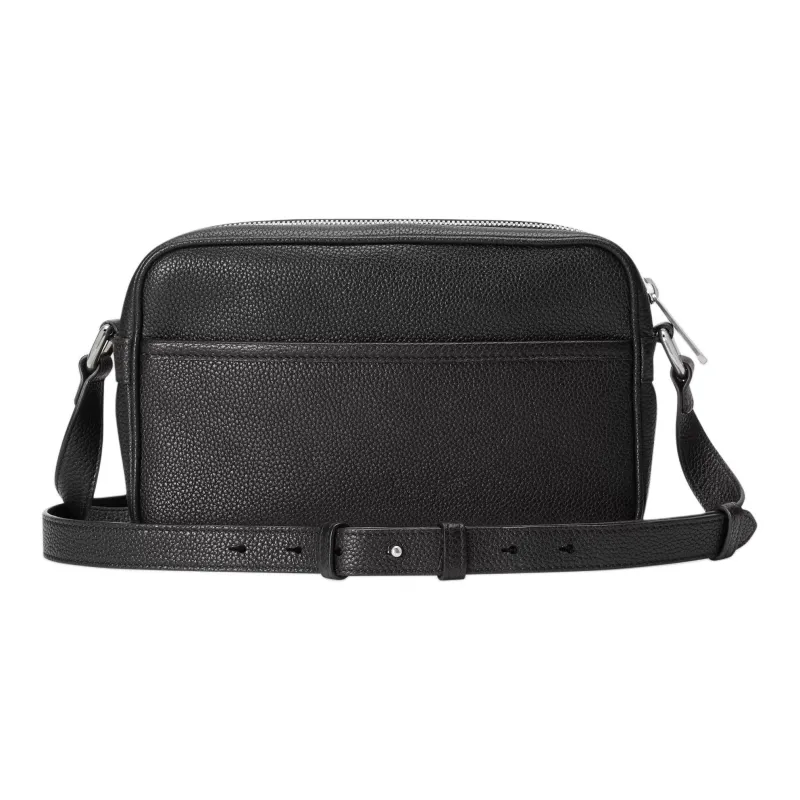 GUCCI Leather Crossbody Bag, Shoulder Bag Men's Black-3