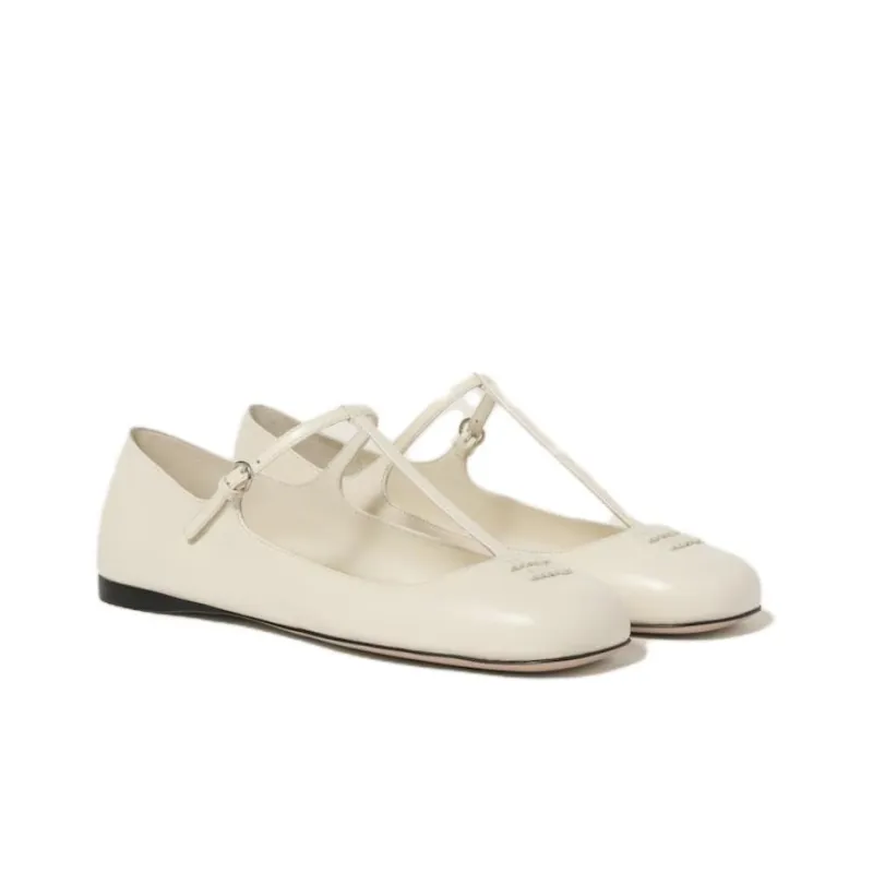 MIU MIU Casual Single Shoes Women's Ivory White-3