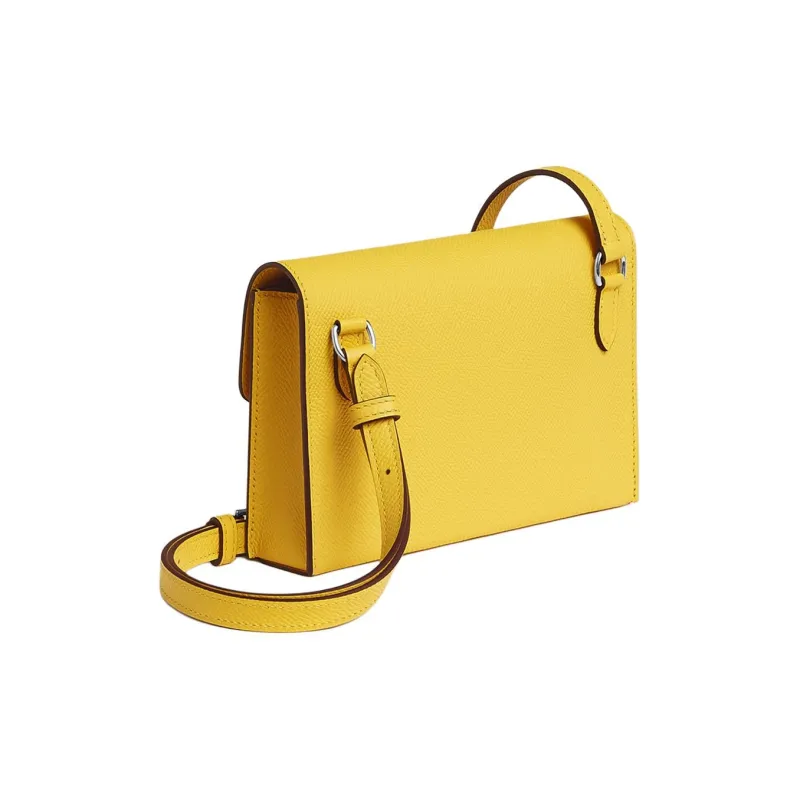 HERMES Epsom Leather Wallets Shoulder Bag Crossbody Bag Women's Naples Yellow-2