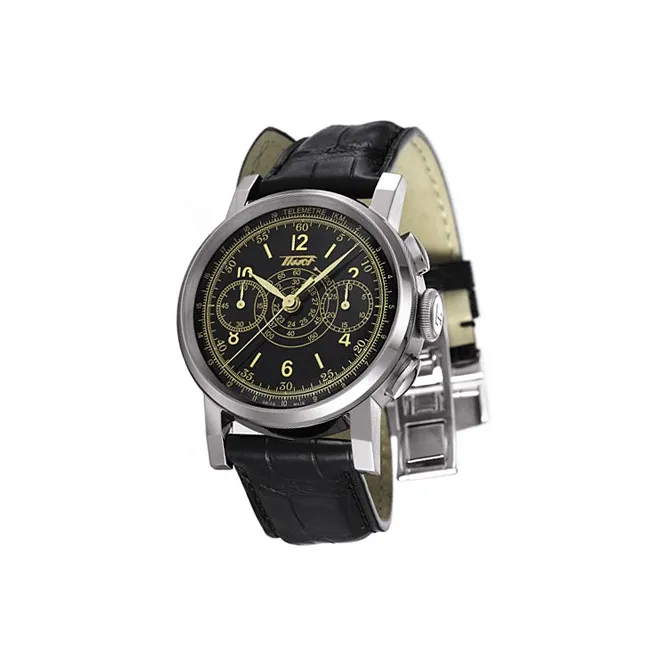 TISSOT Heritage 2009 Collection Automatic Mechanical Movement Men's Watches Watch 40mm Black Dial Leather Strap-2
