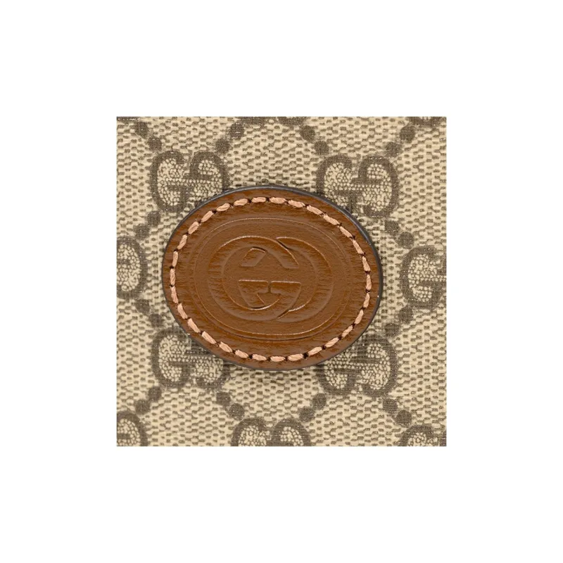 GUCCI Canvas With Leather Messenger Bag Shoulder Bag Crossbody Bag Men's Beige/Ebony-4