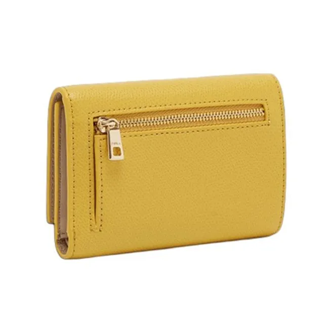 Furla 1927 Collection Leather Wallet Women's Yellow-1