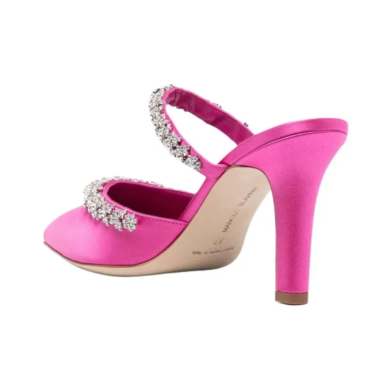 MANOLO BLAHNIK Vedadamu 80mm Crystal embellished Mules-2