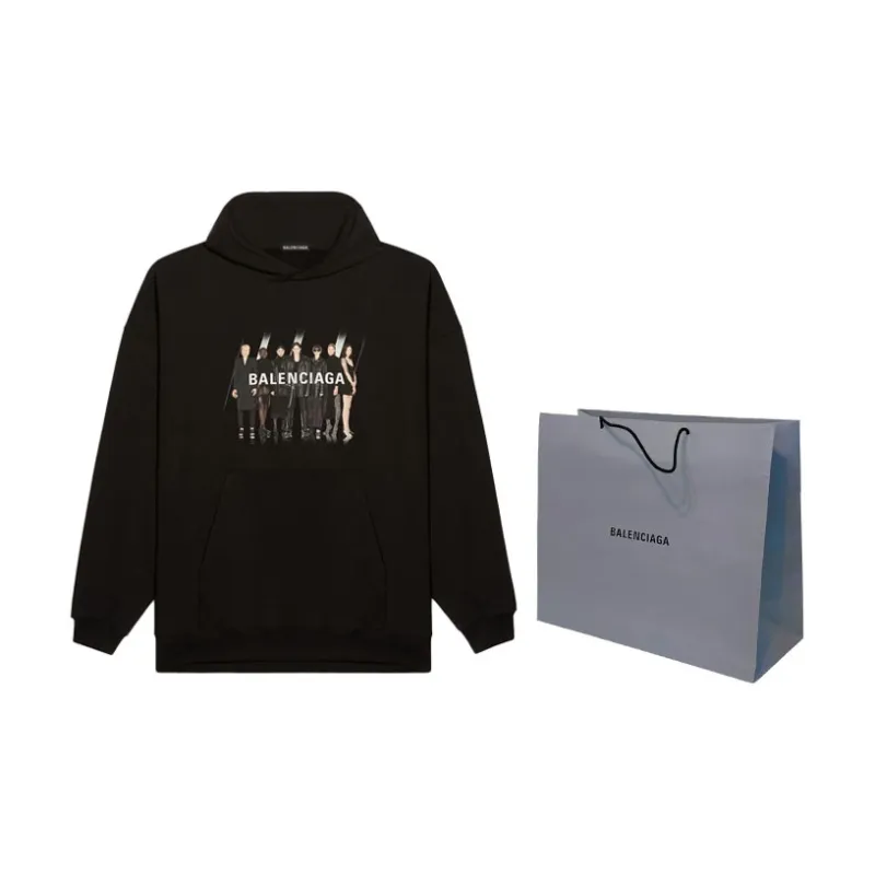 Balenciaga Sweatshirt Loose Fit Style Men's Black-2