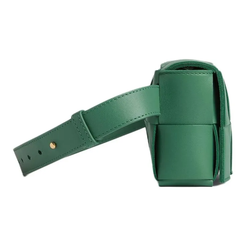 Bottega Veneta CASSETTE Lambskin Fanny Pack Women's Green-1