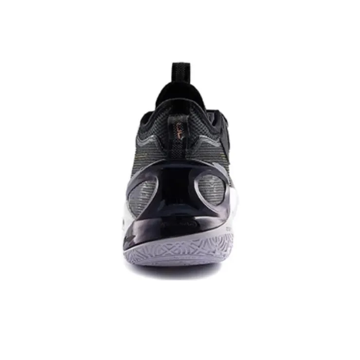 LiNing SONIC 10 Ultra Auspicious Clouds Anti Slip And Wear Resistant Breathable Mid Top Basketball Shoes Men's Black-2