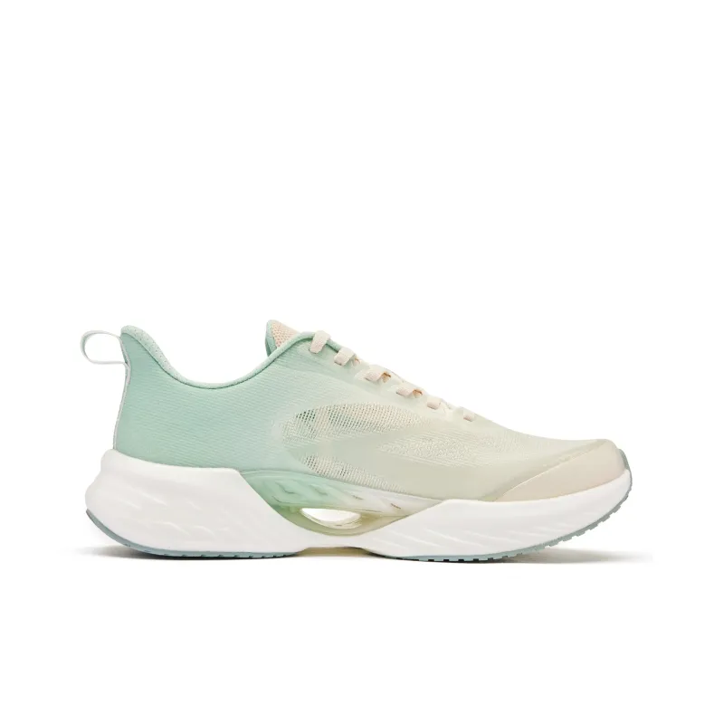 QIAODAN Flying Shadow Team2.0 Wear Resistant Slip Resistant Low Top Q KUNGFU PRO Running Shoes Men's White Green-1