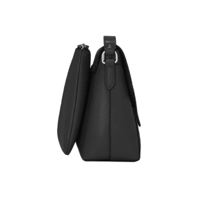MONTBLANC MONTBLANC Cow Leather Shoulder Bag Crossbody Bag Men's Classic Black-1