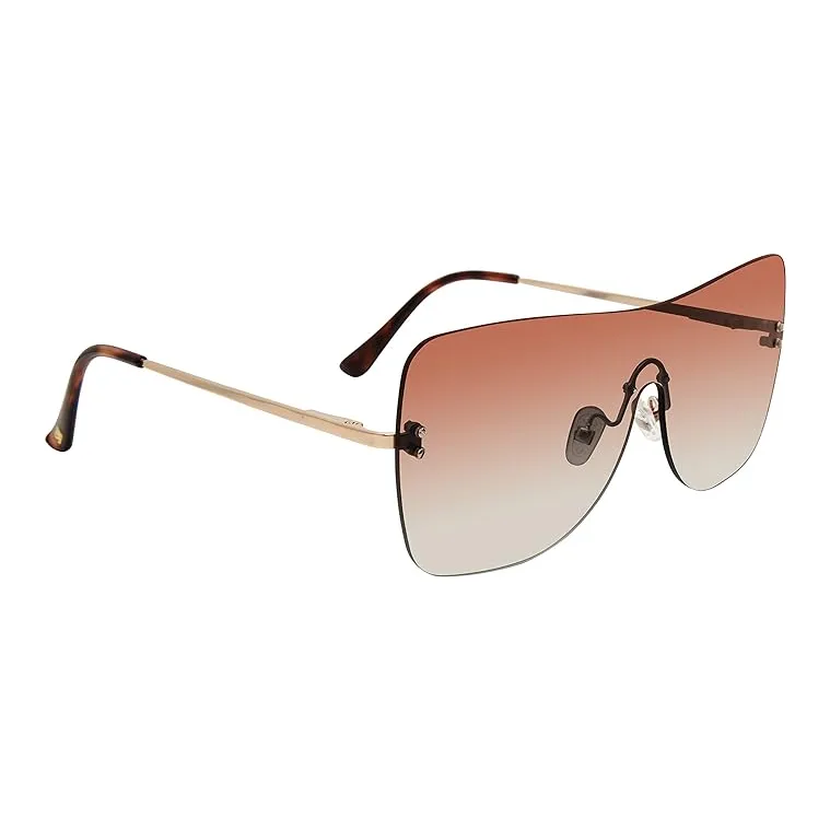 STEVE MADDEN Irregular Shape Sunglasses Unisex Gold-2