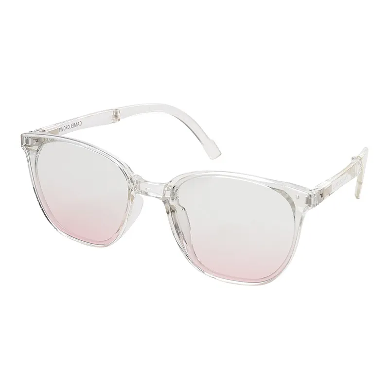CAMELCROWN TR/Memory Plastic Oval Sunglasses Unisex-1