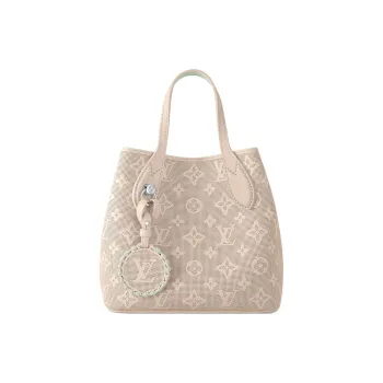 LOUIS VUITTON Blossom Stamped Cow Leather Shoulder Bag Crossbody Bag Handbag Small Size Women's Greige