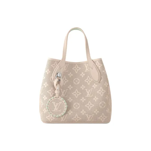 LOUIS VUITTON Blossom Stamped Cow Leather Shoulder Bag Crossbody Bag Handbag Small Size Women's Greige