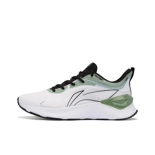 LiNing YueYing 3.0 Cushioned Wear Resistant Breathable Low Top Running Shoes Men's White Green