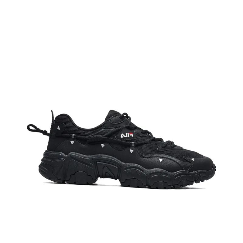 FILA Low Top Running Shoes 'Black White'-1