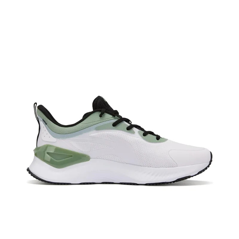 LiNing YueYing 3.0 Cushioning Abrasion Resistant Breathable Low Top Running Shoes Men's White Green-1