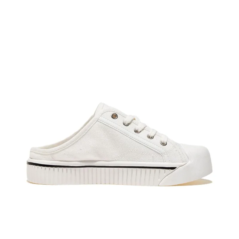 FILA Non-slip Lightweight Low-Top Canvas Shoes Women's Ecru-1