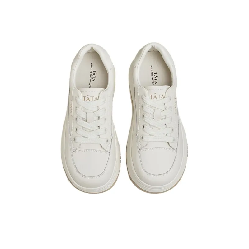 TATA Skateboard Shoes Women's Low Top Solid Color-4