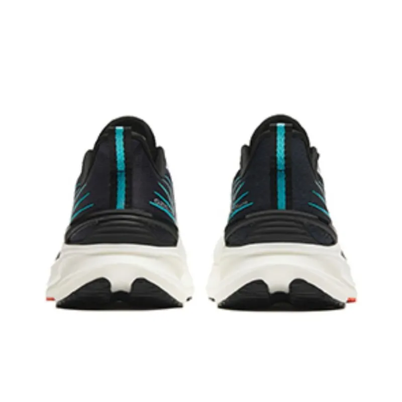 Anta Running Collection Anti-Slip Wear-Resistant Low-Top Running Shoes Men's White Black Cyan-2