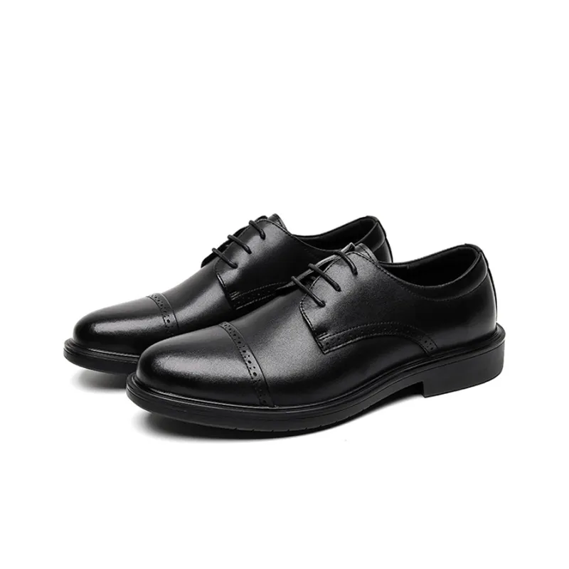 GZZ Dress Shoes Men Low Top Black/Brown-1