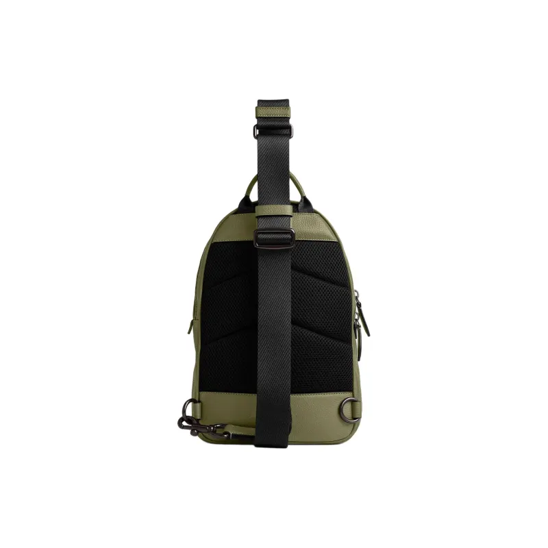 COACH Charter Leather Crossbody Bags Sling Bags Small Size Men's Moss Green-2