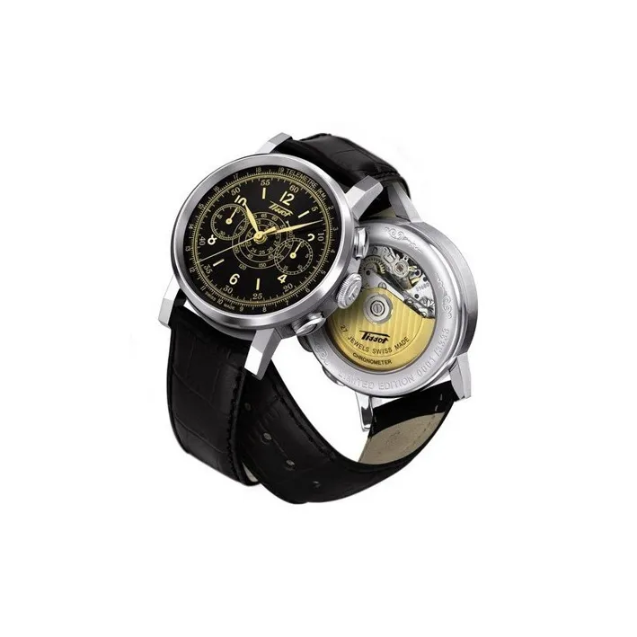 TISSOT Heritage 2009 Collection Automatic Mechanical Movement Men's Watches Watch 40mm Black Dial Leather Strap-1
