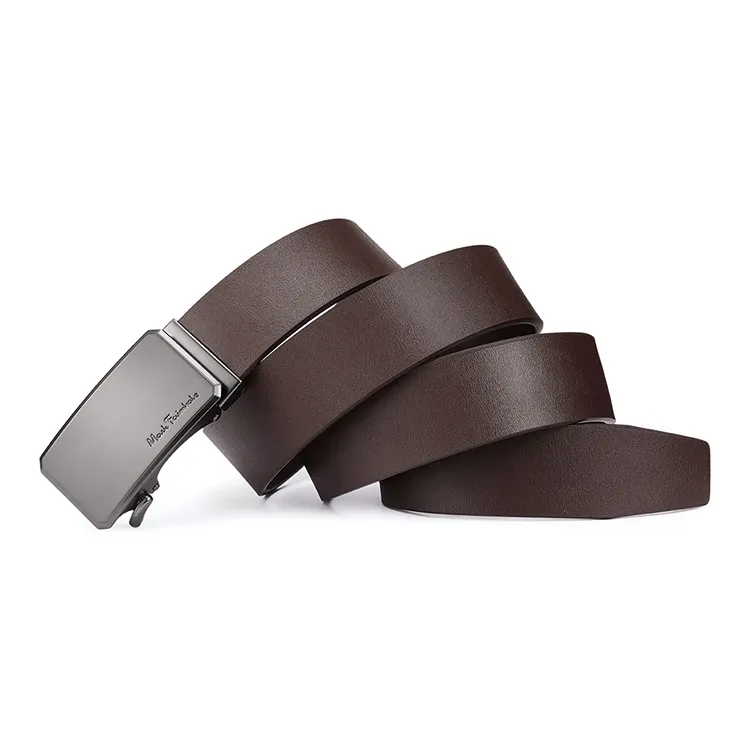 FAIRWHALE Business Vintage Genuine Leather Matte Belt Men's Width 3.5CM-1