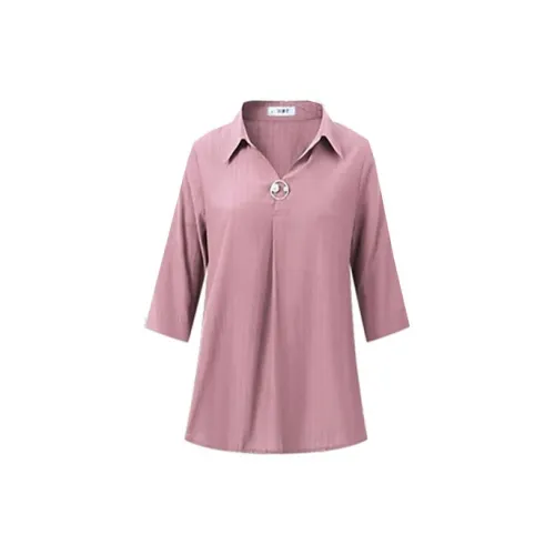 Mapping Chiffon Shirts Women's Pink