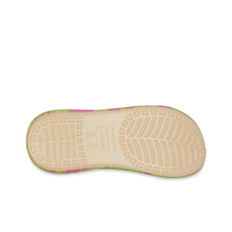 Crocs Slide Slippers Low Heel Unisex Pink Green-3
