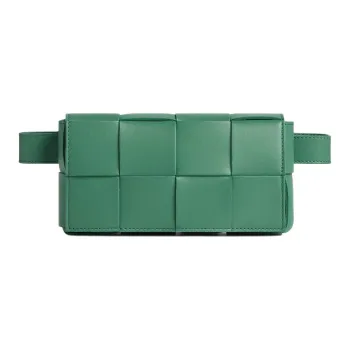 Bottega Veneta CASSETTE Lambskin Fanny Pack Women's Green