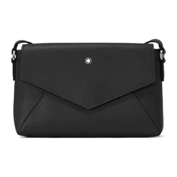 MONTBLANC MONTBLANC Cow Leather Shoulder Bag Crossbody Bag Men's Classic Black