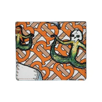 Burberry Graphic Monogram Print Card Holder 'Orange'