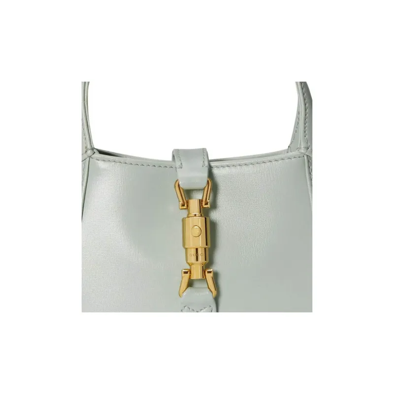 GUCCI Jackie 1961 Leather Shoulder Bag, Crossbody Bag, Handbag Mini Women's Light Green-7