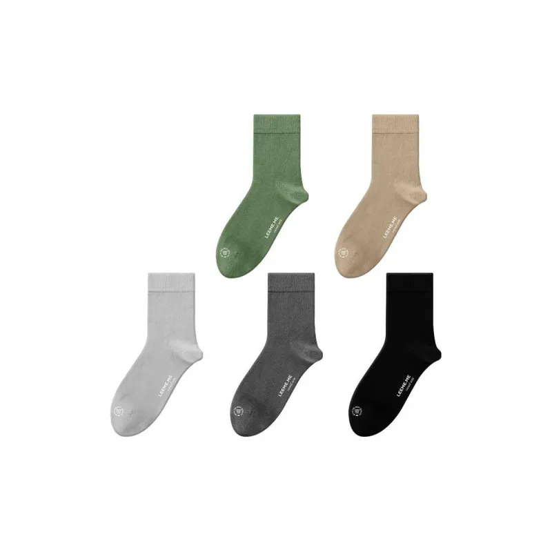 LEEME.ME Mid Calf Socks Men's 5 Pack-2