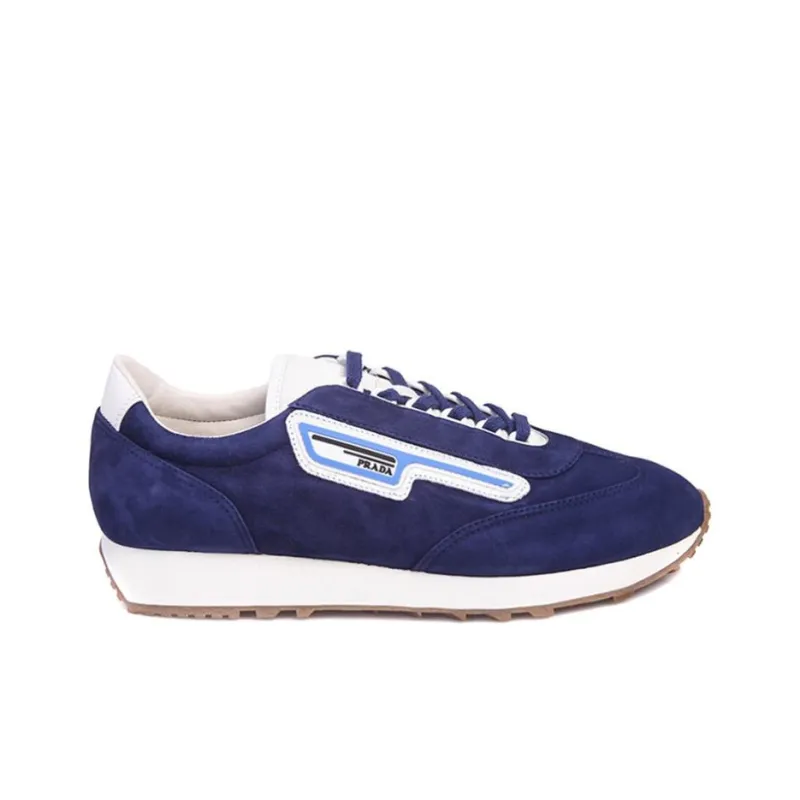 PRADA Sports Flat Shoes Men's Dark Blue-1