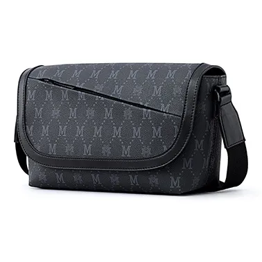 FION Artificial Leather Crossbody Bag Regular Men's Black-2