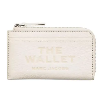 MARC JACOBS Leather Wallet Unisex Cotton White