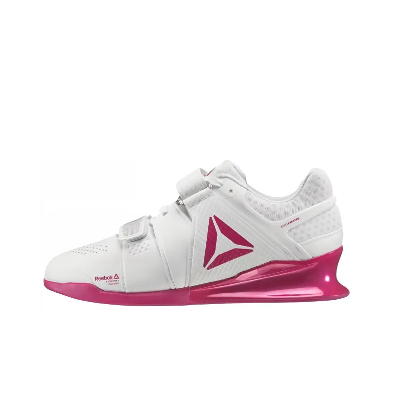 Reebok Legacy Lifter Cushioning Anti-Slip And Wear-Resistant Coverage Low-Top Training Shoes Women's White Pink-0
