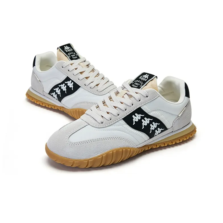 Kappa Non slip Wear resistant Shock Absorption Low Top Casual Running Shoes Unisex Gray-3