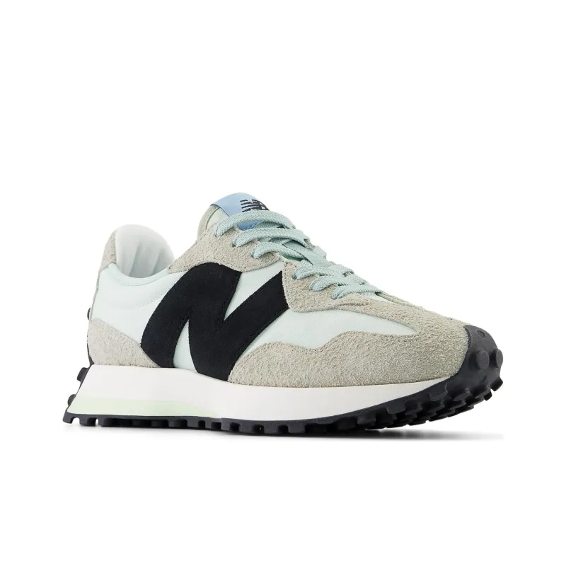 New Balance 327 White Black Grey Light Blue Women's-2