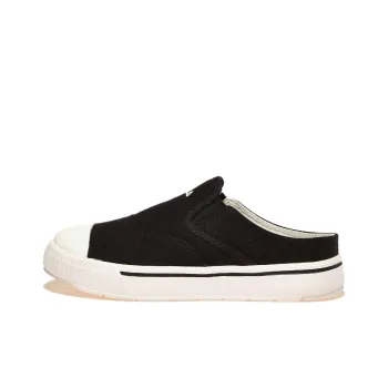 FILA Durable Breathable Low Top Skateboard Shoes Unisex Black White