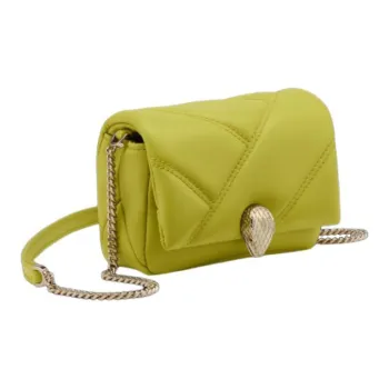 BVLGARI Serpenti Cabochon Calfskin Shoulder Bag, Crossbody Bag Mini Women's Green