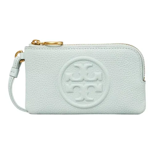 TORY BURCH Perry Card Holder Soda Aqua Green