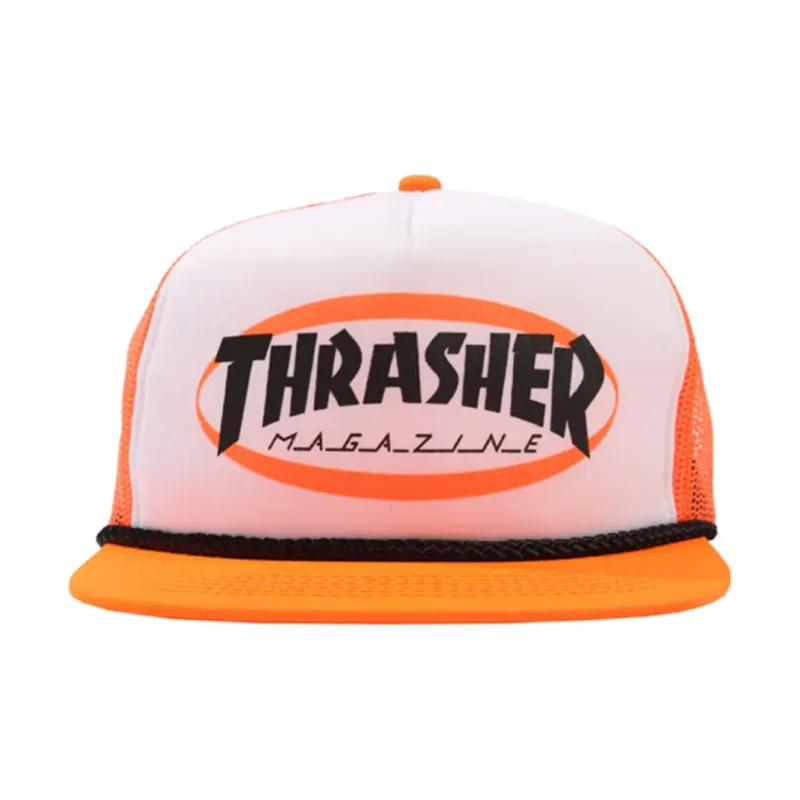 Thrasher Cotton Baseball Caps Unisex Orange-1