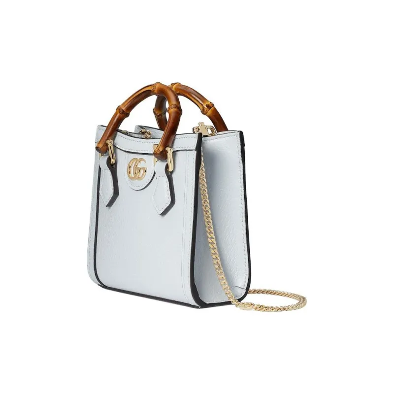 GUCCI Diana Leather Shoulder Bag Crossbody Bag Handbag Extra Mini Women's Light Blue-1