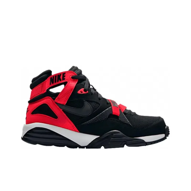 Nike Air Trainer 91 Cushioning Wear Resistant High Top Training Shoes Men's Black Red-1