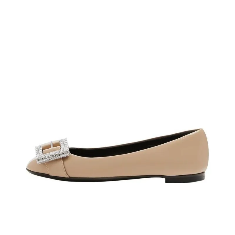 Giuseppe Zanotti Buckle detail Leather Balarina Shoes Women's-0