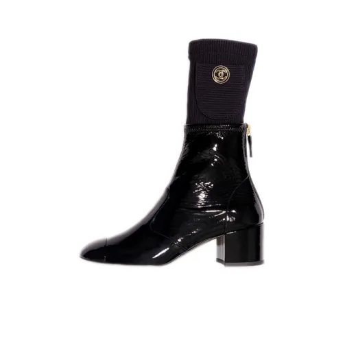 CHANEL Ankle Boots Women's Black