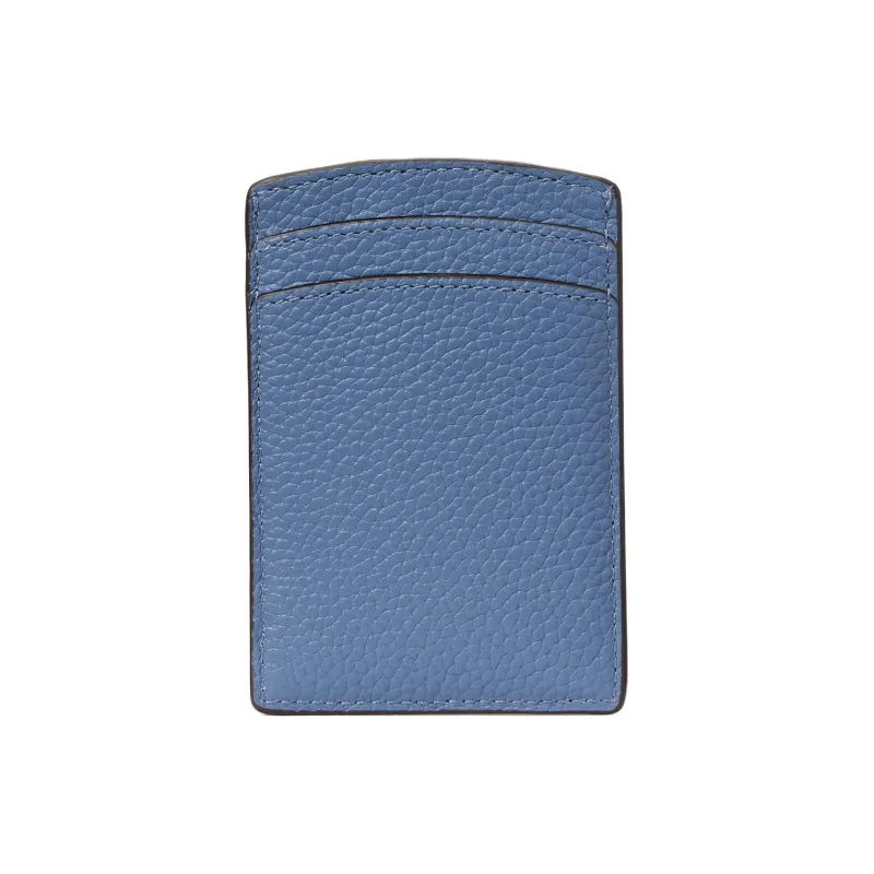 Kate Spade Litchi Grain Leather Card Clip Card Holder Women's Stingray Blue-1