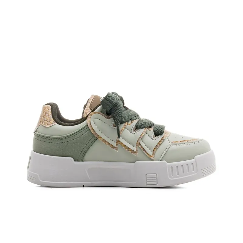 Warrior Warrior Wear Resistant Slip Resistant Low Top Skateboard Shoes Women's Tea Green-1