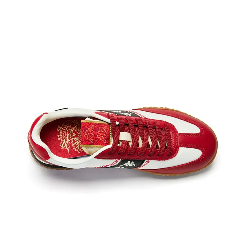 Kappa Cushioning Wear-Resistant Low-Top Casual Running Shoes Unisex Red-4